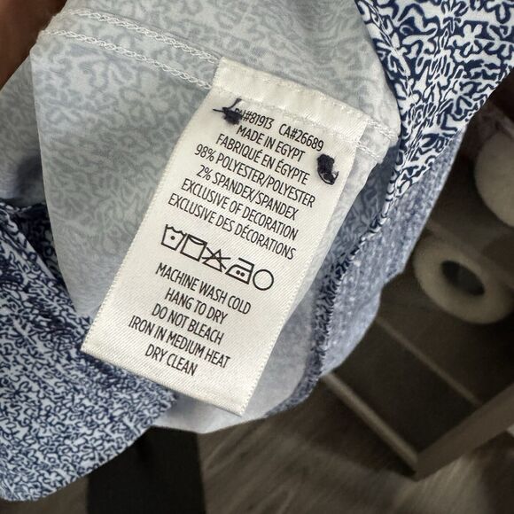 Robert Graham Classic Satin Blue Floral Pattern Button Long Sleeve Shirt M NEW - Picture 6 of 6